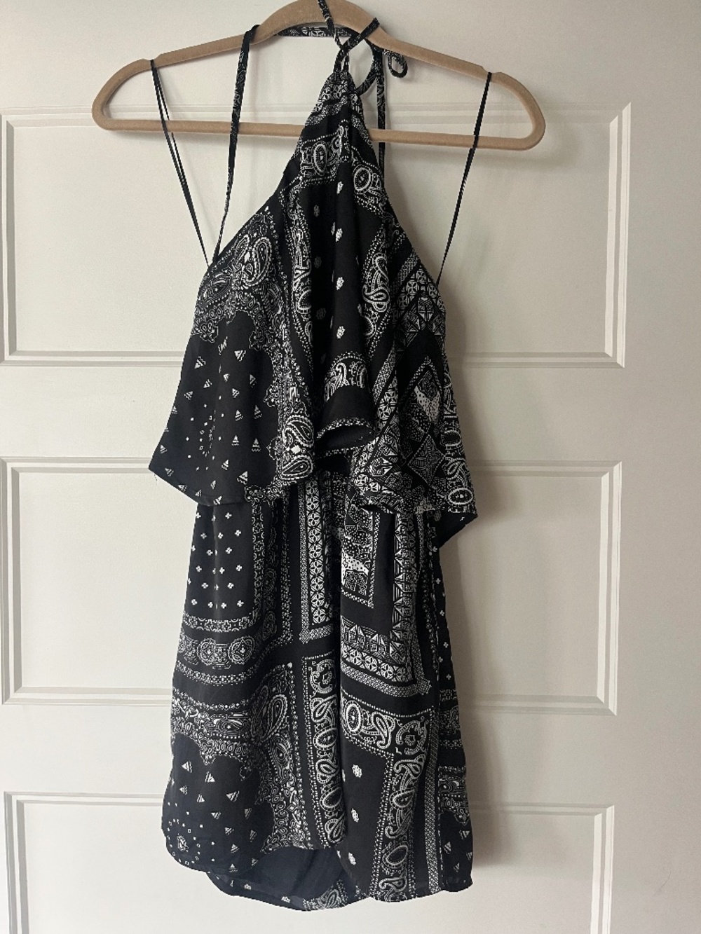 Bandana Print Halter Dress